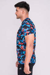 CruiseCamo Round Neck T-Shirt Mint Green Black (D)